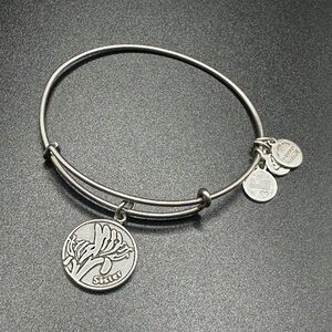 Alex & Ani bracelet with sister charm in silver tone